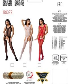 Passion Lingerie Passion Bodystocking BS072 White Bodystockings