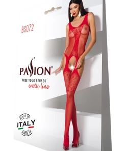 Passion Lingerie Bodystockings Passion Bodystocking BS072 Red