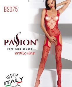 Passion Lingerie Passion Bodystocking BS075 Red 11 Passion Lingerie Passion Bodystocking BS075 Red
