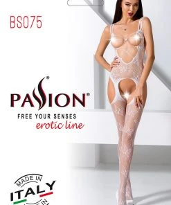 Passion Lingerie Bodystockings Passion Bodystocking BS075 White