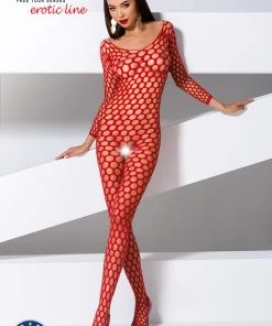 Passion Lingerie Passion Bodystocking BS077 Red Bodystockings