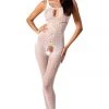 Passion Lingerie Passion Bodystocking BS078 White 2 Passion Lingerie Passion Bodystocking BS078 White