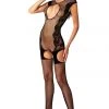 Passion Lingerie Passion Bodystocking BS082 Black Bodystockings