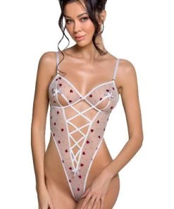 Passion Lingerie Body, Bodysuits, Teddies Passion Lovelia Body White