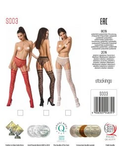 Passion Lingerie S003 Stockings Black Stockings And Holdups