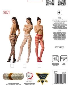 Passion Lingerie S021 Stockings Black