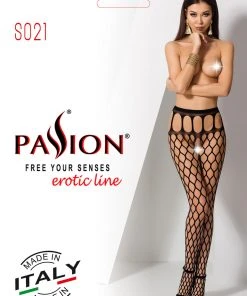Passion Lingerie S021 Stockings Black