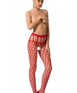 Passion Lingerie S021 Stockings Red