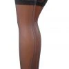 Passion Lingerie Passion Graphite Dark Grey Hold-Ups ST022