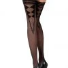 Passion Lingerie Passion Nero Black Hold-Ups ST024 2 Passion Lingerie Passion Nero Black Hold-Ups ST024