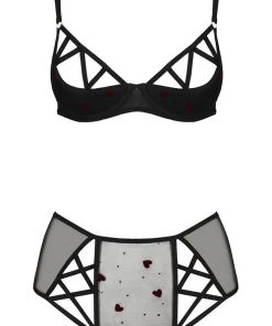 Passion Lingerie Lingerie Sets Passion Lovelia Bikini Lingerie Set Black