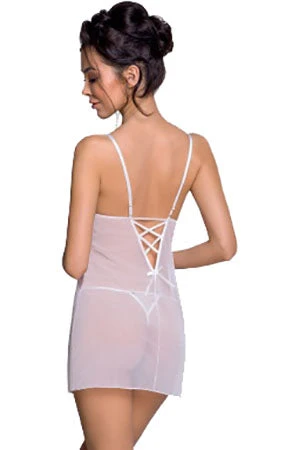 Passion Lingerie Passion Lovelia Chemise White Chemises, Nightwear 4 Passion Lingerie Passion Lovelia Chemise White Chemises, Nightwear