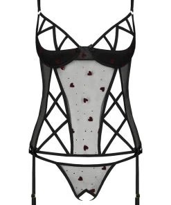 Passion Lingerie Passion Lovelia Corset Black Lingerie Corsets