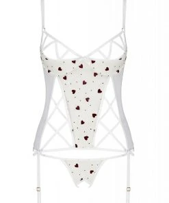 Passion Lingerie Passion Lovelia Corset White Lingerie Corsets