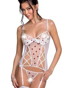 Passion Lingerie Passion Lovelia Corset White Lingerie Corsets