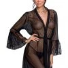 Passion Lingerie Passion Lovelia Penignoir Dressing Gown Black 2 Passion Lingerie Passion Lovelia Penignoir Dressing Gown Black
