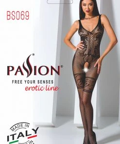 Passion Lingerie Passion Bodystocking BS069 Black Bodystockings