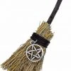 Alternative Gifts Witchy Homeware Pentagram Charm Broomstick