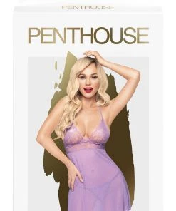 Chemises, Nightwear Penthouse Bedtime Story Mini Dress Purple
