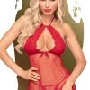 Penthouse Libido Boost Red Babydoll Chemises, Nightwear