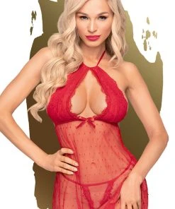 Penthouse Libido Boost Red Babydoll Chemises, Nightwear