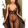 Penthouse Naughty Doll Black Chemises, Nightwear