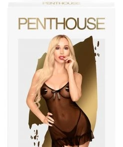 Chemises, Nightwear Penthouse Guilty Icon Black Chemise