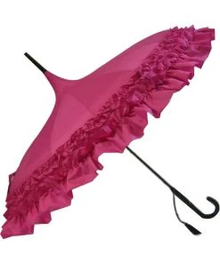 Soake Pink Classic Frilled Pagoda Umbrella