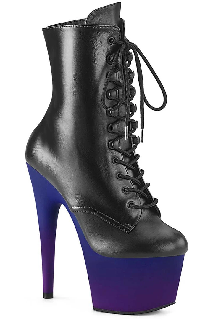 Pleaser ADORE 1020BP Black Blue Boots 3 Pleaser ADORE 1020BP Black Blue Boots