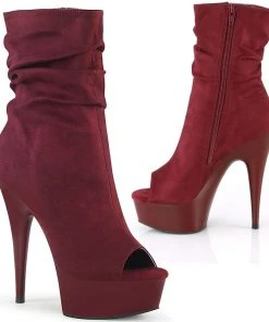 Pleaser DELIGHT-1031 Boots Burgundy