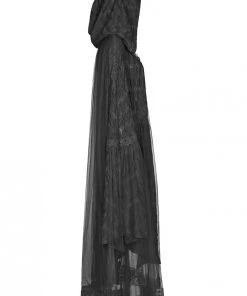 Ladies Gothic Clothing Punk Rave Black Swan Lace Cape