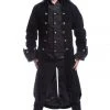 Innocent Clothing Poizen Velvet Pirate Coat Black