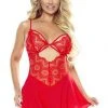 Provocative Instants Lovers Babydoll Red Chemises, Nightwear