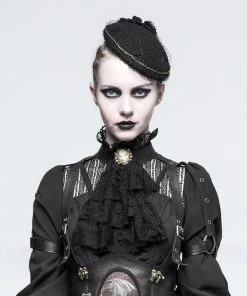Punk Rave Adora Gothic Choker And Brooch Black Ladies Gothic Clothing