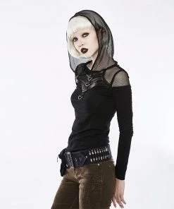 Ladies Gothic Clothing Punk Rave Alienation Top