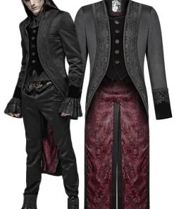 Mens Gothic Clothing Punk Rave Dionysium Tail Coat