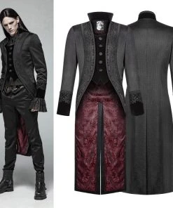 Mens Gothic Clothing Punk Rave Dionysium Tail Coat