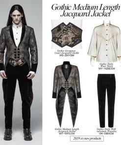 Punk Rave Draconia Rose Tail Coat Brown