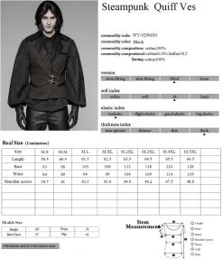 Punk Rave Formal Waistcoat Brown