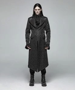 Punk Rave Gothic Jacquard Aristocrat Coat Mens Gothic Clothing