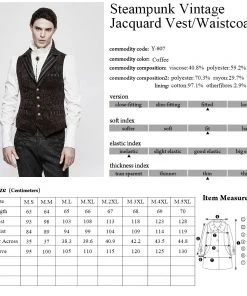 Punk Rave Gyrfalcon Waistcoat Brown