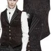 Punk Rave Gyrfalcon Waistcoat Brown