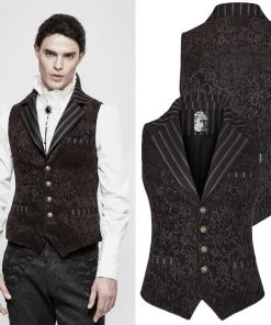 Punk Rave Gyrfalcon Waistcoat Brown