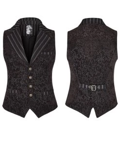 Punk Rave Gyrfalcon Waistcoat Brown