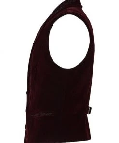 Mens Gothic Clothing Punk Rave Hamlet Waistcoat Red
