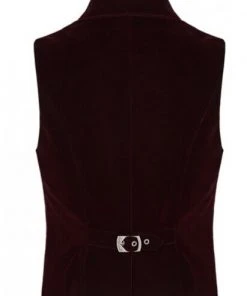 Mens Gothic Clothing Punk Rave Hamlet Waistcoat Red