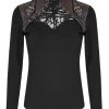 Punk Rave Hera Top Black T-476