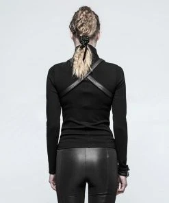 Punk Rave Hera Top Black T-476