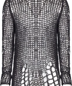 Mens Gothic Clothing Punk Rave Hollowed-Out Sweater