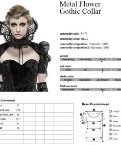 Punk Rave Fortress Collar Sleeve Shrug Top Ladies Gothic Clothing